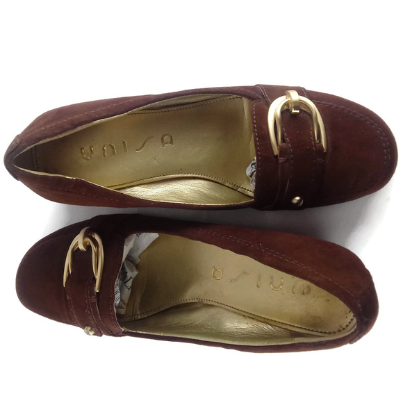 UNISA Buckle Detail Textile Wedge Heel Size 7.5 - Picture 3 of 7